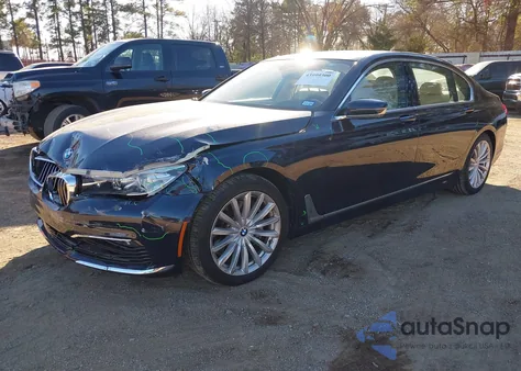 2017 BMW 740I xDrive z USA, uszkodzony, nr VIN WBA7E4C54HGU99724